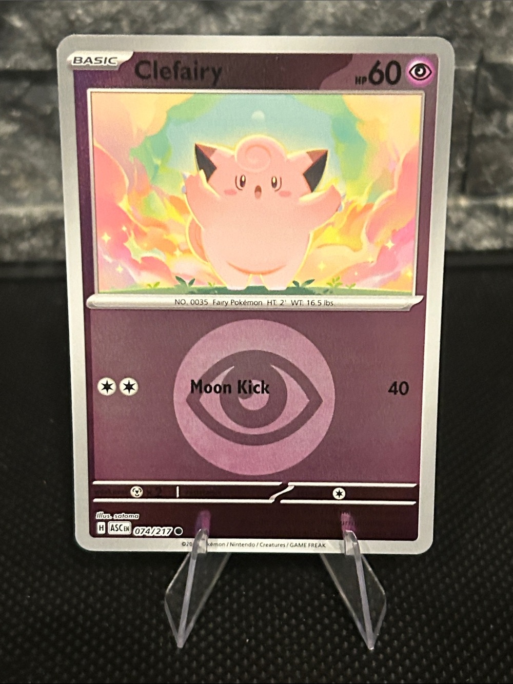 Pokemon Clefairy 074/217 Reverse Holo Rare from‎ Ascended Heroes Set M/NM